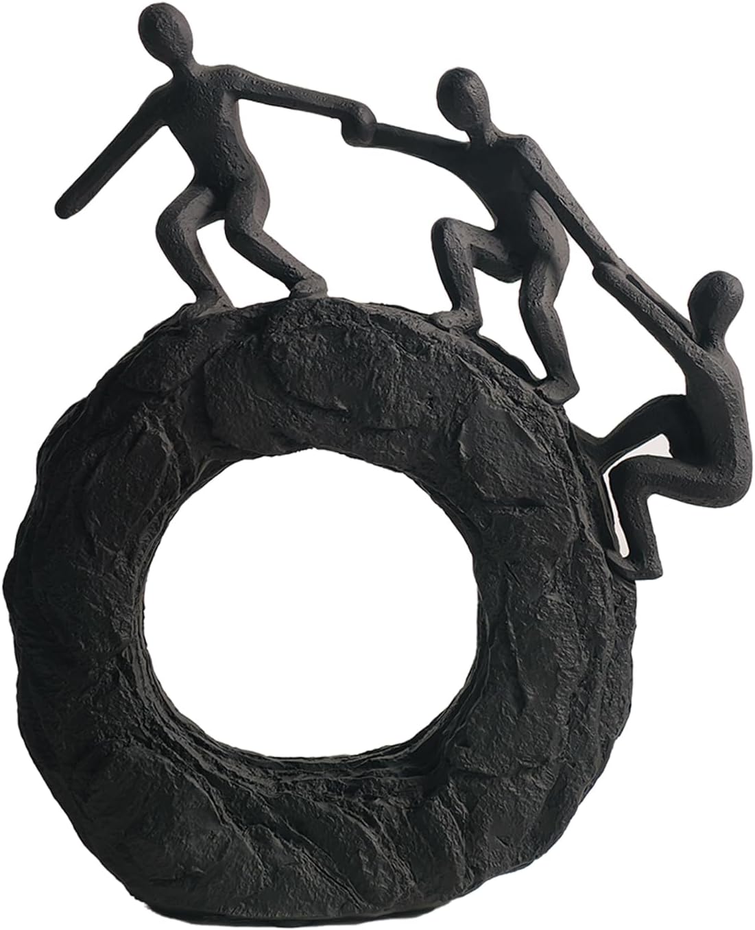 Abstract Sculpture - Living Room and Office Dynamic Climbing Wall Character Decoration, Black Statue 7x8x1.5 inches Elegant Black Home Decoration Gift Creativity