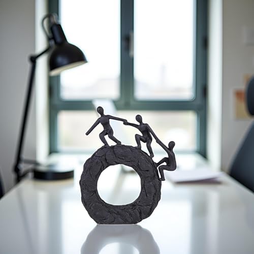 Abstract Sculpture - Living Room and Office Dynamic Climbing Wall Character Decoration, Black Statue 7x8x1.5 inches Elegant Black Home Decoration Gift Creativity - Image 4