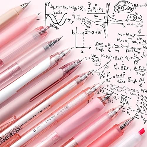 Four Candies Rose Series Gel Pens, Cute Writing Pens with Black & Pink Ink, 0.5 mm Smooth Fine Point, Back to School Office Supplies Girly Stationery Aesthetic Desk Accessories for Women, Set of 12 - Image 3