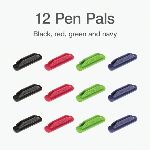 Pen Pal Pen Holders, Flexible Pen Holder, Writing Tool Organizer, Office and Teacher Supplies, Sticks to Clipboards, Asst Colors, 12 Pack (1009285) - Image 2