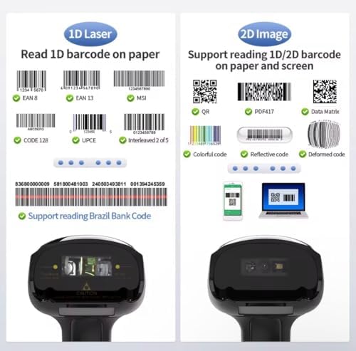 Professional 1D & 2D Barcode Scanner – USB Wired Handheld QR Code Reader – Fast, Accurate POS Retail Inventory Warehouse Scanner – Plug & Play for Windows/Mac/Linux (Black) - Image 3