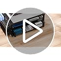 Simple Trending 2 Tier Metal Monitor Stand Monitor riser and Computer Desk Organizer with Drawer and Pen Holder for Laptop, Computer, iMac, Black - Image 8